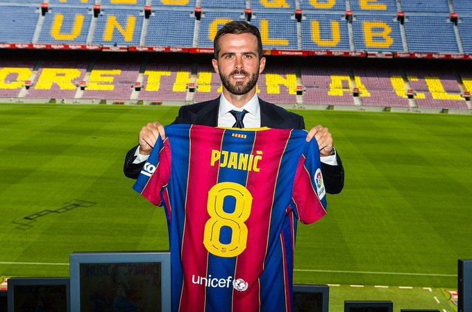 Miralem Pjanic, presentado oficialmente como jugador del FC Barcelona