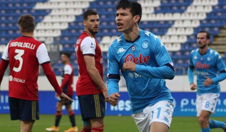 Hirving Lozano inicia el año con gol en la victoria del Napoli ante Cagliari