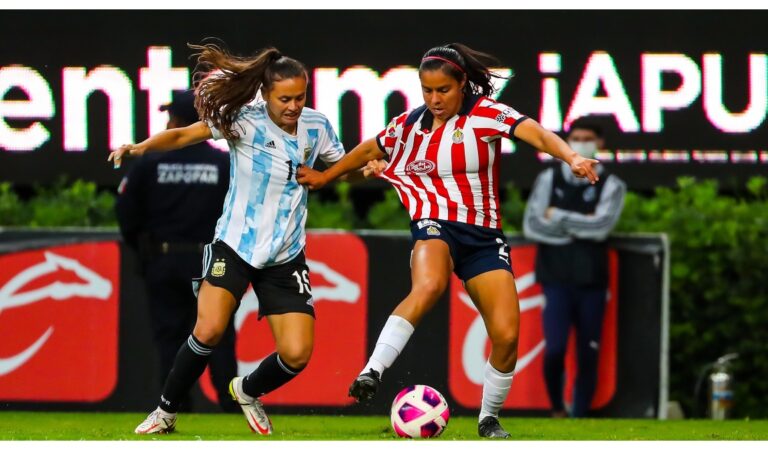 Argentina remonta para derrotar a Chivas Femenil en encuentro amistoso