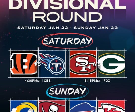 Lista la Ronda Divisional de la NFL