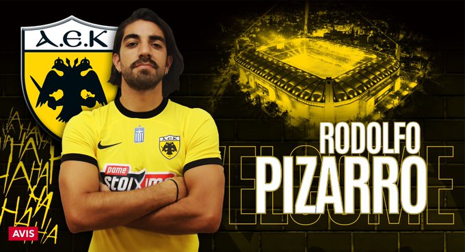 OFICIAL: Rodolfo Pizarro es nuevo jugador del AEK de Atenas