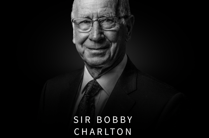 <strong>Murió Bobby Charlton, leyenda inglesa y campeón del mundo</strong>