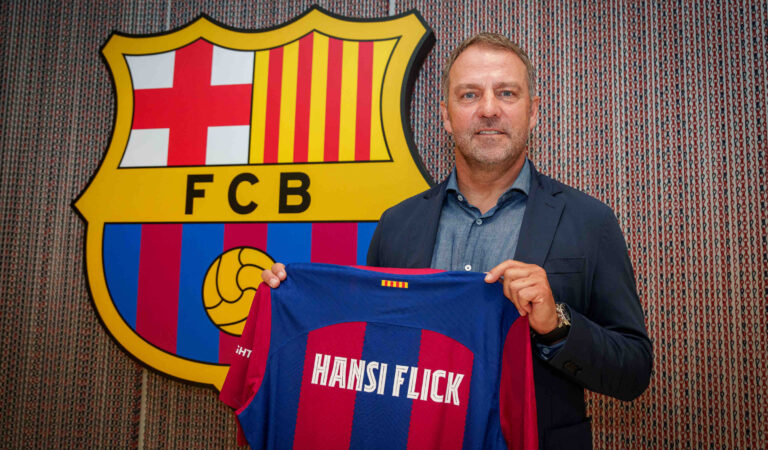 Hansi Flick fue presentando como el nuevo técnico del Barcelona